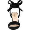 imageAllegra K Womens Open Toe Ankle Tie Back Block Heels SandalsBlack