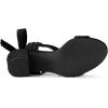 imageAllegra K Womens Open Toe Ankle Tie Back Block Heels SandalsBlack