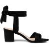 imageAllegra K Womens Open Toe Ankle Tie Back Block Heels SandalsBlack