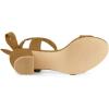 imageAllegra K Womens Open Toe Ankle Tie Back Block Heels SandalsBrown