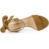 imageAllegra K Womens Open Toe Ankle Tie Back Block Heels SandalsBrown