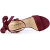 imageAllegra K Womens Open Toe Ankle Tie Back Block Heels SandalsBurgundy