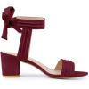 imageAllegra K Womens Open Toe Ankle Tie Back Block Heels SandalsBurgundy