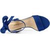 imageAllegra K Womens Open Toe Ankle Tie Back Block Heels SandalsDeep Blue