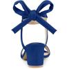 imageAllegra K Womens Open Toe Ankle Tie Back Block Heels SandalsDeep Blue