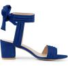 imageAllegra K Womens Open Toe Ankle Tie Back Block Heels SandalsDeep Blue