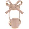 imageAllegra K Womens Open Toe Ankle Tie Back Block Heels SandalsDust Pink