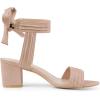 imageAllegra K Womens Open Toe Ankle Tie Back Block Heels SandalsDust Pink