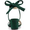 imageAllegra K Womens Open Toe Ankle Tie Back Block Heels SandalsGreen