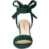 imageAllegra K Womens Open Toe Ankle Tie Back Block Heels SandalsGreen
