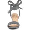 imageAllegra K Womens Open Toe Ankle Tie Back Block Heels SandalsGrey