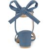 imageAllegra K Womens Open Toe Ankle Tie Back Block Heels SandalsHaze Blue
