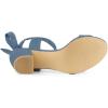 imageAllegra K Womens Open Toe Ankle Tie Back Block Heels SandalsHaze Blue