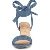 imageAllegra K Womens Open Toe Ankle Tie Back Block Heels SandalsHaze Blue