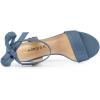 imageAllegra K Womens Open Toe Ankle Tie Back Block Heels SandalsHaze Blue