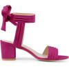 imageAllegra K Womens Open Toe Ankle Tie Back Block Heels SandalsHot Pink
