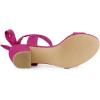 imageAllegra K Womens Open Toe Ankle Tie Back Block Heels SandalsHot Pink