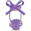 imageAllegra K Womens Open Toe Ankle Tie Back Block Heels SandalsPurple
