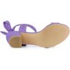 imageAllegra K Womens Open Toe Ankle Tie Back Block Heels SandalsPurple