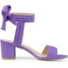 imageAllegra K Womens Open Toe Ankle Tie Back Block Heels SandalsPurple