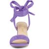 imageAllegra K Womens Open Toe Ankle Tie Back Block Heels SandalsPurple