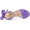 imageAllegra K Womens Open Toe Ankle Tie Back Block Heels SandalsPurple
