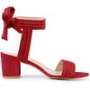 imageAllegra K Womens Open Toe Ankle Tie Back Block Heels SandalsRed