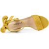imageAllegra K Womens Open Toe Ankle Tie Back Block Heels SandalsYellow
