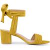 imageAllegra K Womens Open Toe Ankle Tie Back Block Heels SandalsYellow