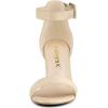 imageAllegra K Womens Open Toe High Chunky Heel Buckle Ankle Strap SandalsBeige
