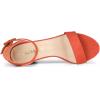 imageAllegra K Womens Open Toe High Chunky Heel Buckle Ankle Strap SandalsOrange
