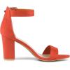 imageAllegra K Womens Open Toe High Chunky Heel Buckle Ankle Strap SandalsOrange