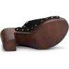 imageAllegra K Womens Open Toe Platform Block Heel Slides SandalsBlack