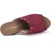 imageAllegra K Womens Open Toe Platform Block Heel Slides SandalsBurgundy