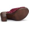 imageAllegra K Womens Open Toe Platform Block Heel Slides SandalsBurgundy