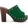 imageAllegra K Womens Open Toe Platform Block Heel Slides SandalsGreen