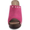 imageAllegra K Womens Open Toe Platform Block Heel Slides SandalsHot Pink