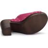 imageAllegra K Womens Open Toe Platform Block Heel Slides SandalsHot Pink
