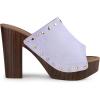 imageAllegra K Womens Open Toe Platform Block Heel Slides SandalsPurple
