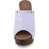 imageAllegra K Womens Open Toe Platform Block Heel Slides SandalsPurple