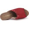 imageAllegra K Womens Open Toe Platform Block Heel Slides SandalsRed