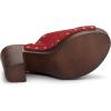 imageAllegra K Womens Open Toe Platform Block Heel Slides SandalsRed