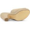 imageAllegra K Womens Open Toe Platform Chunky Heel Slides SandalsBeige