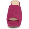 imageAllegra K Womens Open Toe Platform Chunky Heel Slides SandalsHot Pink
