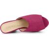 imageAllegra K Womens Open Toe Platform Chunky Heel Slides SandalsHot Pink