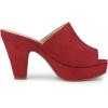 imageAllegra K Womens Open Toe Platform Chunky Heel Slides SandalsRed