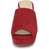 imageAllegra K Womens Open Toe Platform Chunky Heel Slides SandalsRed