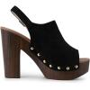 imageAllegra K Womens Open Toe Slingback Platform Chunky Heels SandalsBlack