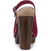 imageAllegra K Womens Open Toe Slingback Platform Chunky Heels SandalsBurgundy