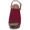 imageAllegra K Womens Open Toe Slingback Platform Chunky Heels SandalsBurgundy